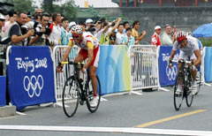 davide rebellin olimpiadi pechino prima medaglia argento sanchez ciclismo pulito doping
